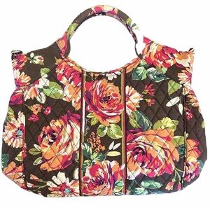 Vera Bradley Retired 2012 English Rose print tote